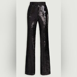 HALSTON Black Sequin Women's Pants